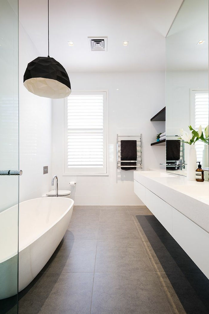 Designer kúpeľňa a bielo-čierno-moderné kúpeľňové doplnky-small kúpeľ modelu