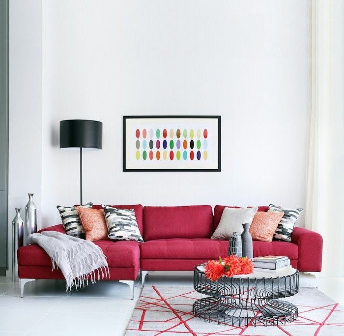 Dizaineris butas-originalus modelis žurnalinis staliukas kampelis sofos-raudona