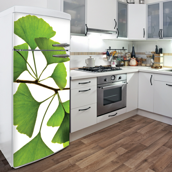Idea de design autocolant-de-frigider-ginkgo frunze