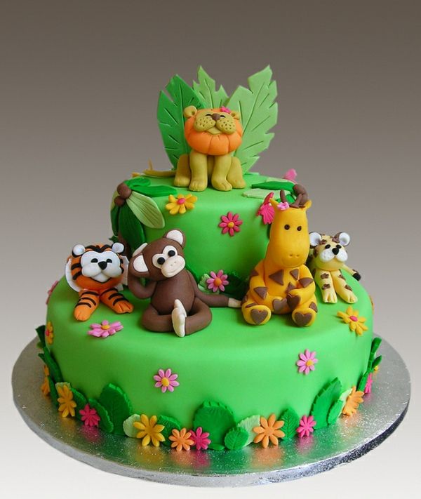 Jungle Tema Party Cake ideja