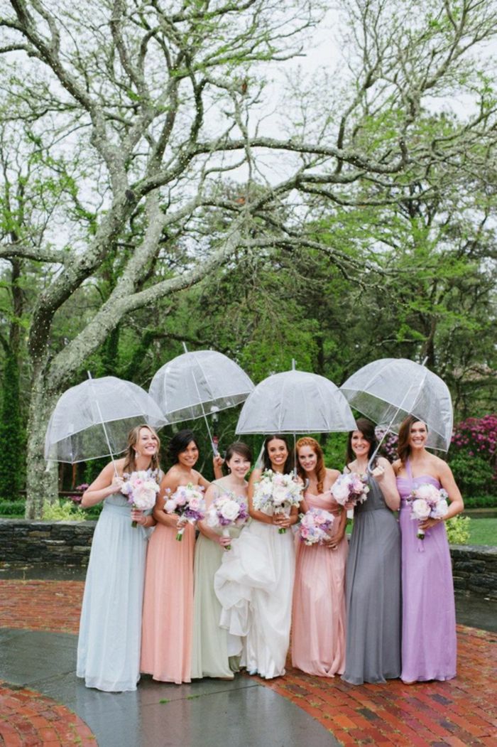 Transparentné dáždnik svadobné dážď
