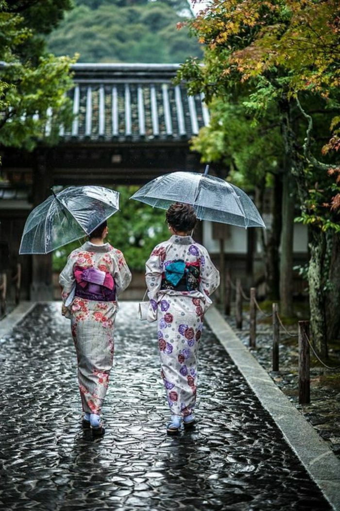 Transparentné dáždnik-in-japonsko