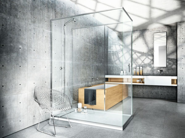 Dusch med hytt-from-glass modern design