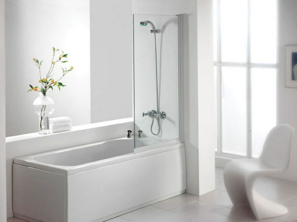 elegantný sprchovací kút, vaňa-in-a-bielej farby