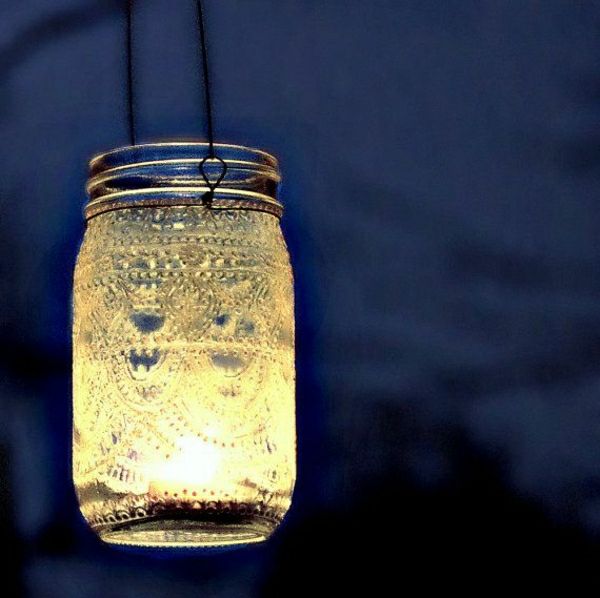 hängande-Einweckglas Lantern Henna Mönster marockansk stil