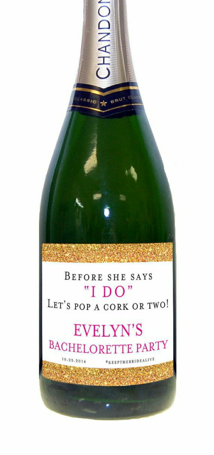 Označovať samo-make-špeciálny occasion-personalizovaná fľašu šampanského
