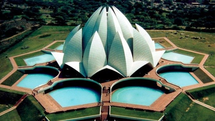 Ekspresjonistyczny architektura Lotus sanktuarium-bardzo-nice
