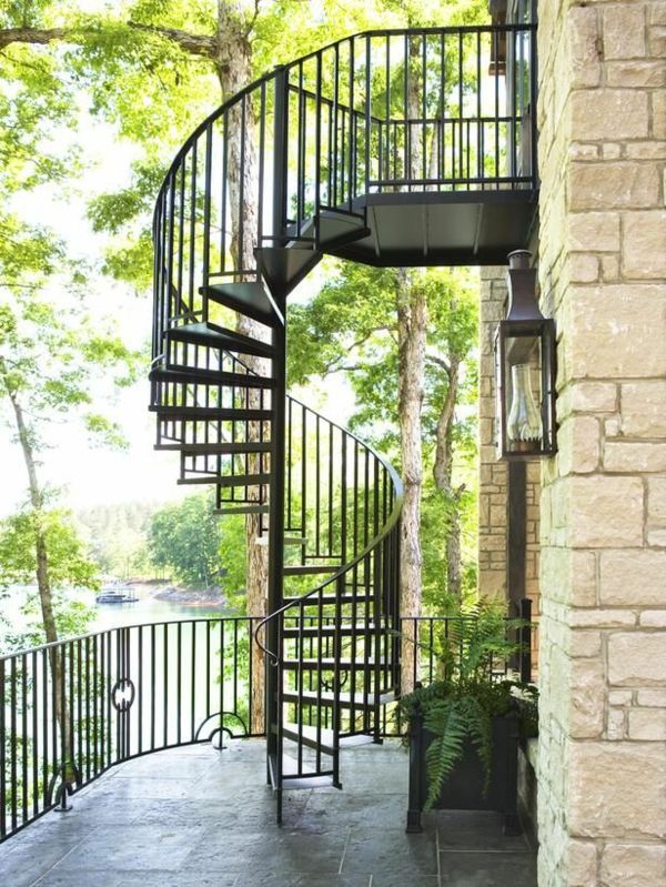 Dış tasarım Dış spiral merdiven-of-metal merdivenleri