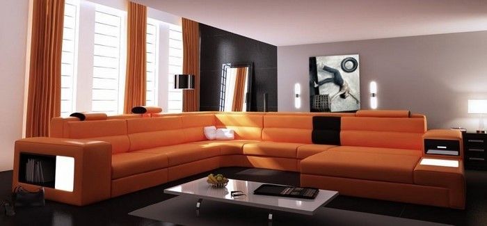 Color-by-living-in-Orange-Lovirea unui interior