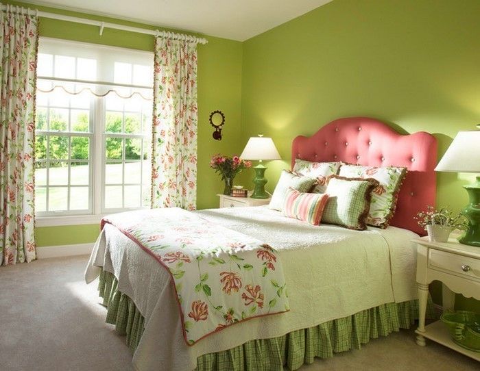 Färger för sovrummet grön-A-cool inredning
