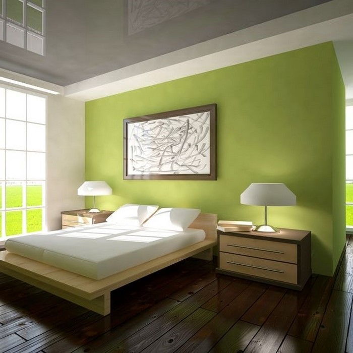 Färger för sovrummet grön-A-stora interiörer