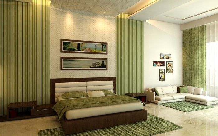 Färger för sovrummet grön-A-vackra-interiör