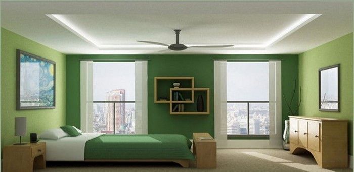 Färger för sovrummet grön-A-Cool-beslut