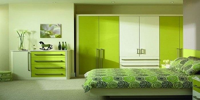 Färger för sovrummet grön-A-Cool-Еinrichtung