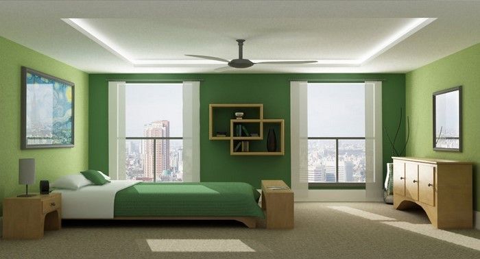Färger för sovrummet grön-A-creative utrustning