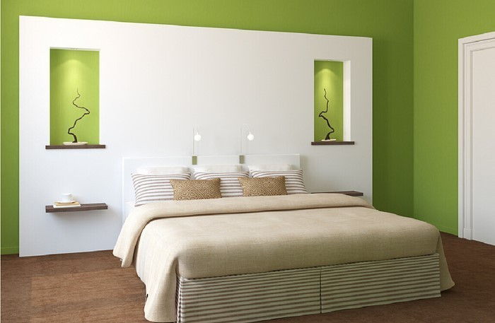 Färger för sovrummet grön-A-kreativa beslut