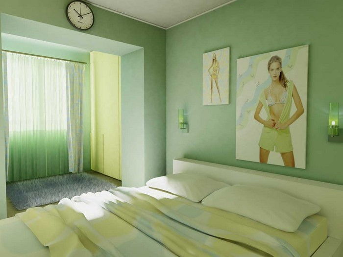 Färger för sovrummet gröna super Еinrichtung