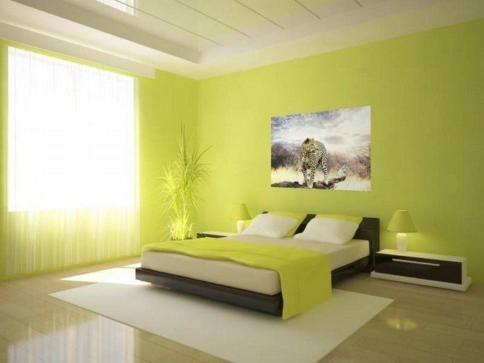Färger för sovrummet grön-A-bra-Еinrichtung