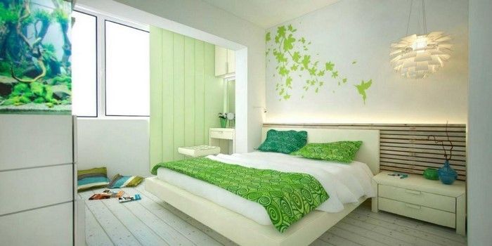 Färger för sovrummet grön-A-bra utrustning