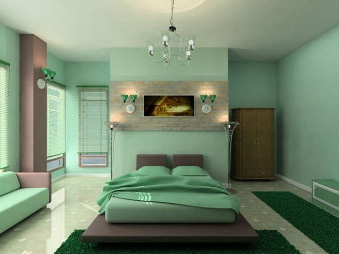 Färger för sovrummet grön-A-stor-beslut