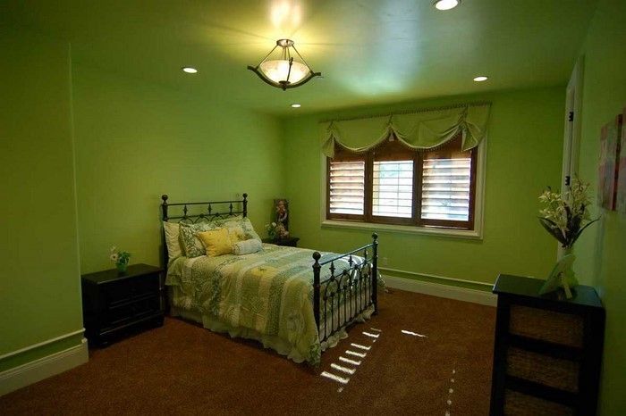 Färger för sovrummet grön-A-häpnadsväckande Еinrichtung
