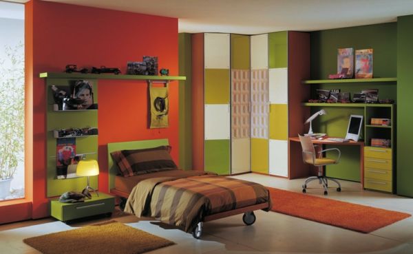 Color Ideer for Nursery mørk oransje og grønt