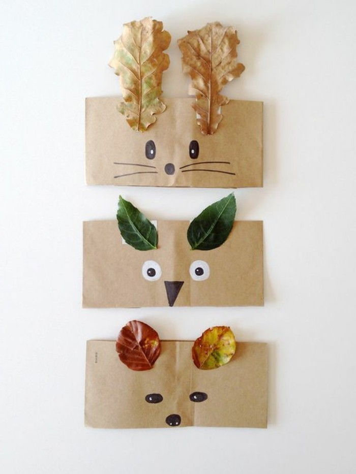 Pustnih mask-Tinker izdelana papir in listi