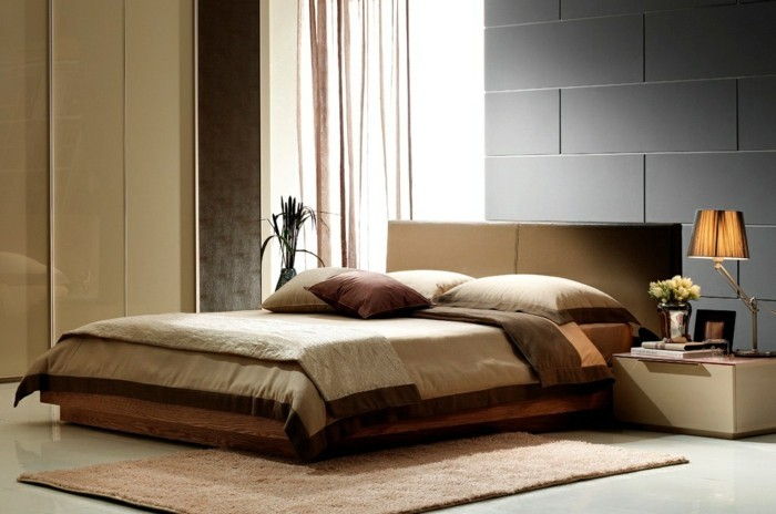 Feng Shui dormitor culori-gri-maro și-
