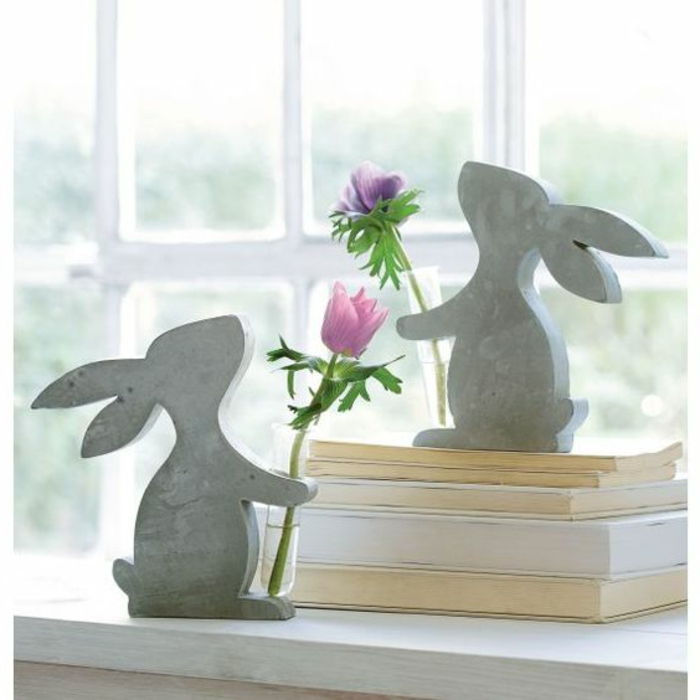 oryginalne wazony na dekoracje okna Bensterbank Wielkanoc