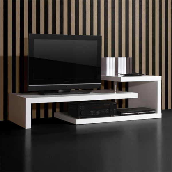 TV stand-on-white kreativ design