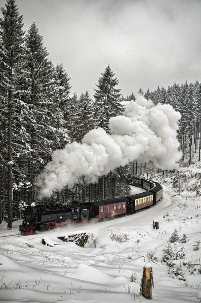 Fotografie-s-zimnými motívmi a obrazy romantickej zimnej krajiny