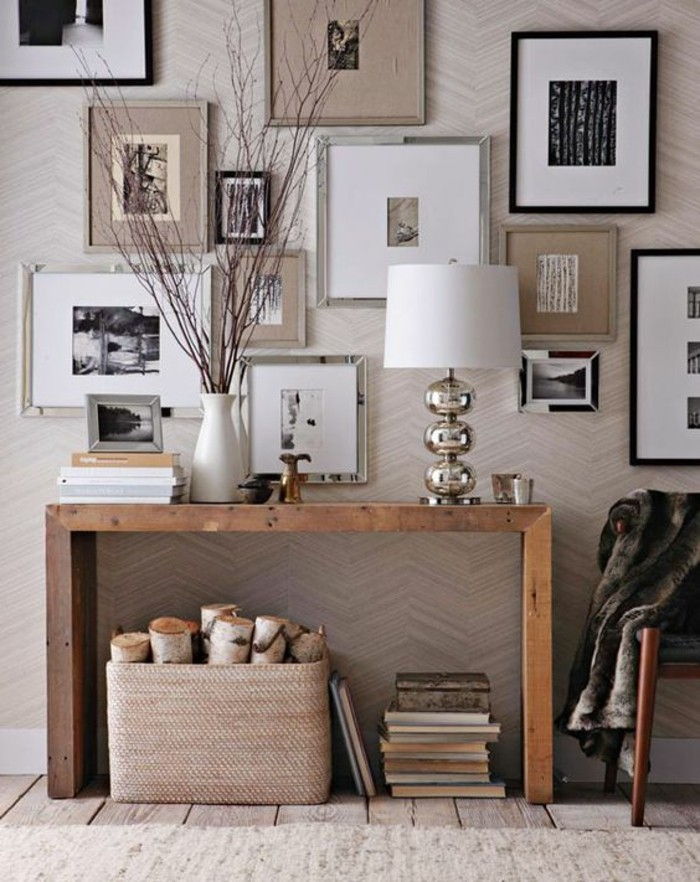 Photo Wall zelf-zijn-mooie-lamp-wood-table
