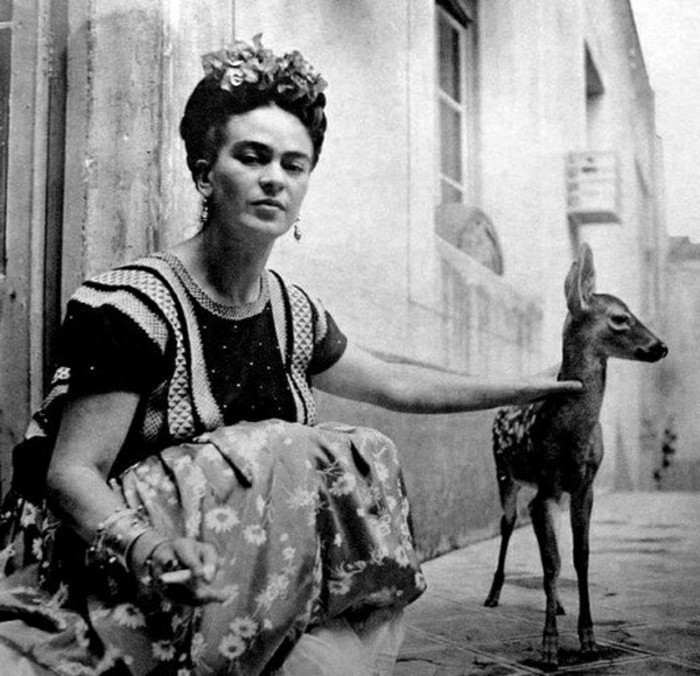 Frida Kahlo Granizo-Nickolas Muray-1939-exotice-animale de companie-the-Reh