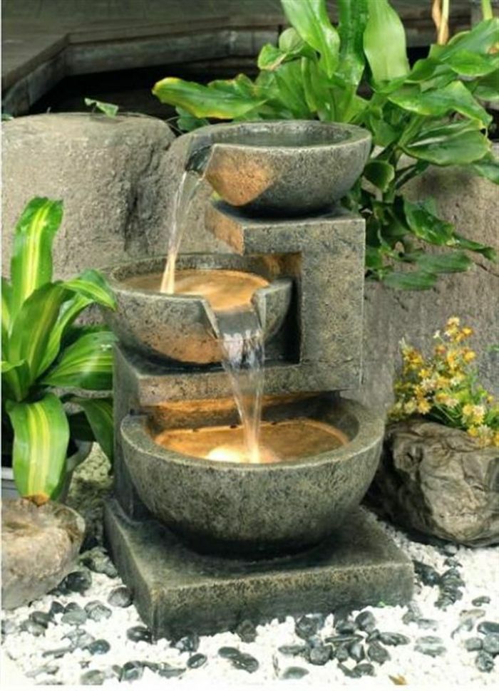 Garden Fountain tri Bowl rastline