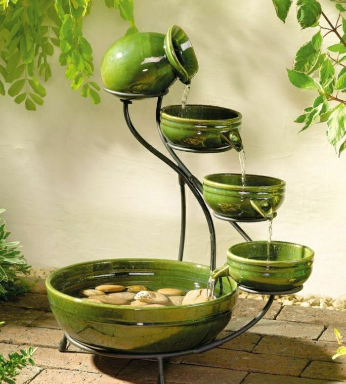 Garden Fountain keramika zeleni okrasni kamni
