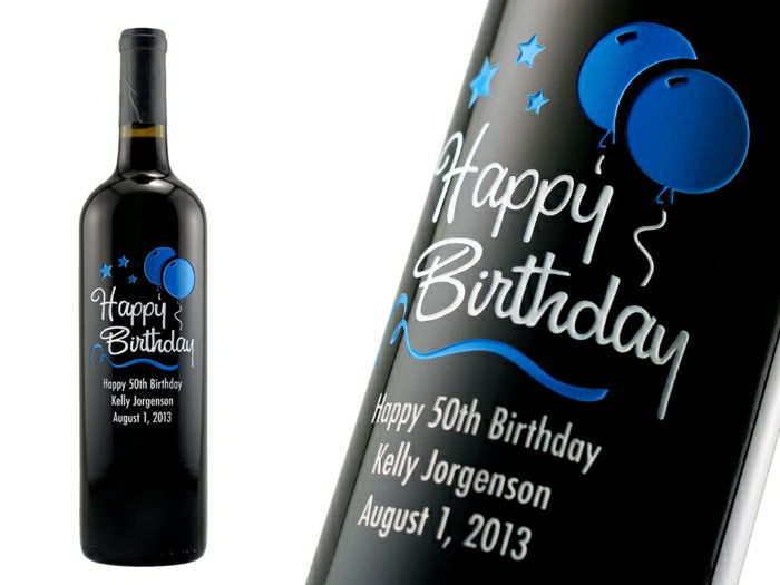Födelsedag färsk idé-vinflaskor flaskor Label Print