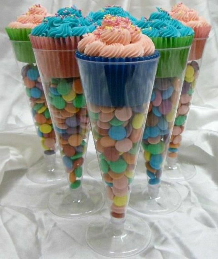 Birthday party ideer-glass-rosa og blå