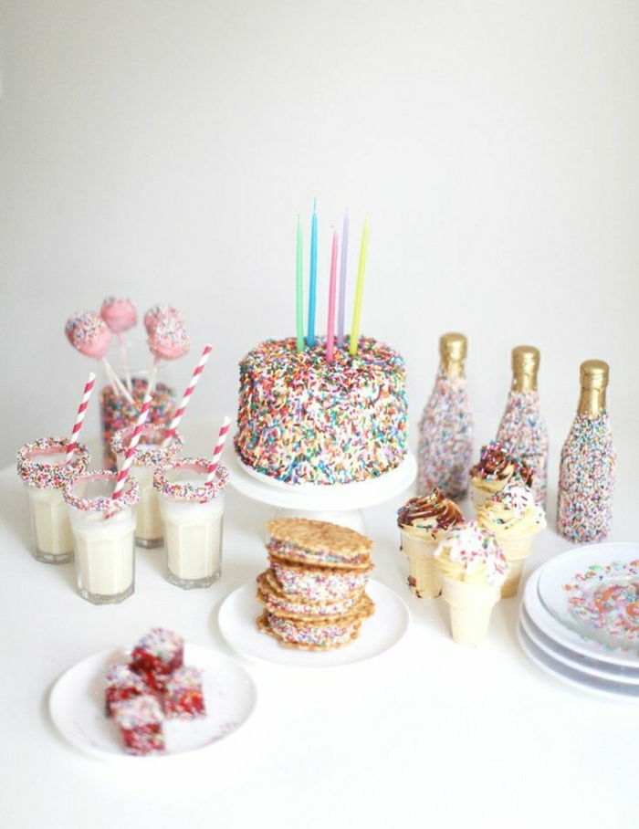 Birthday party ideer-melk-og-kake