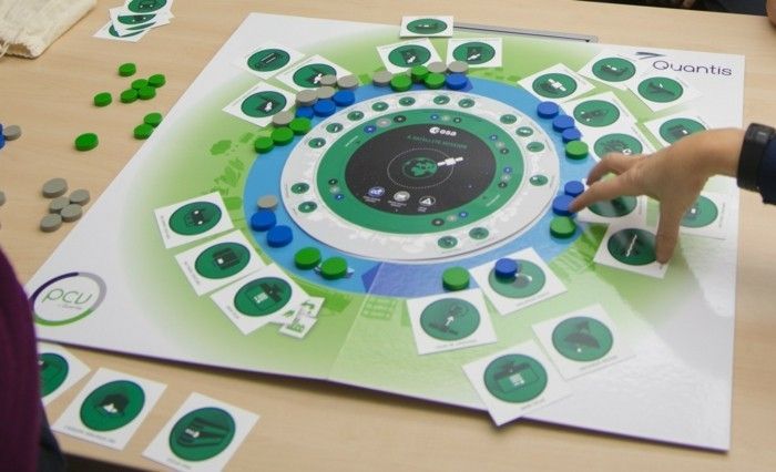 Brädspel-in-a-grön cirkel