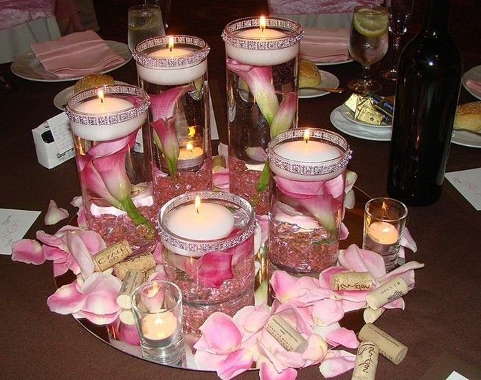 Copos de-velas-com-flores-de-rosa