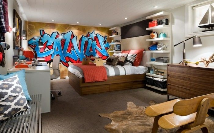 Graffiti i sovrummet i sovrummet