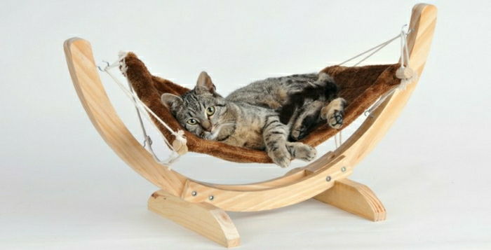 Kedi Peluş ahşap yapı-ilginç tasarım için Hamak