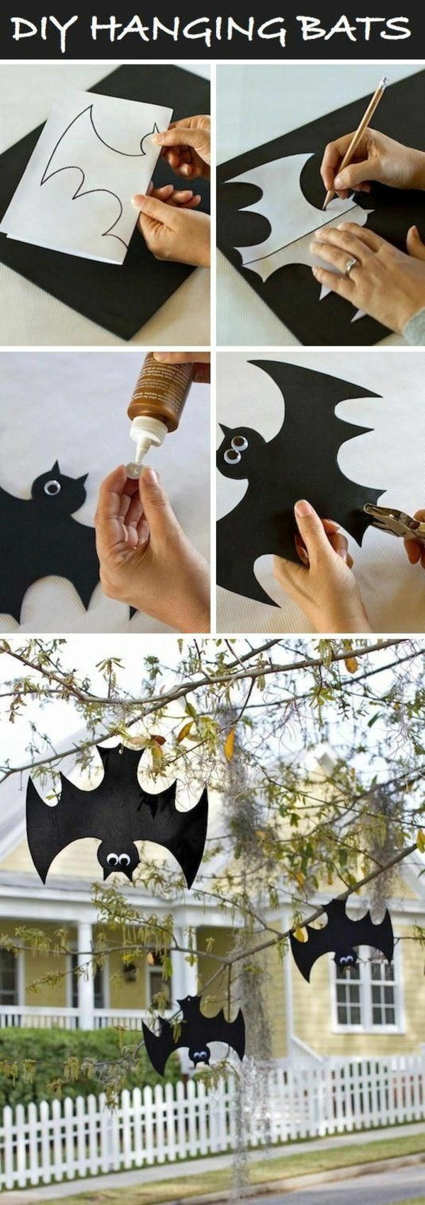 Halloween Decoração-se-artesanais DIY-morcegos