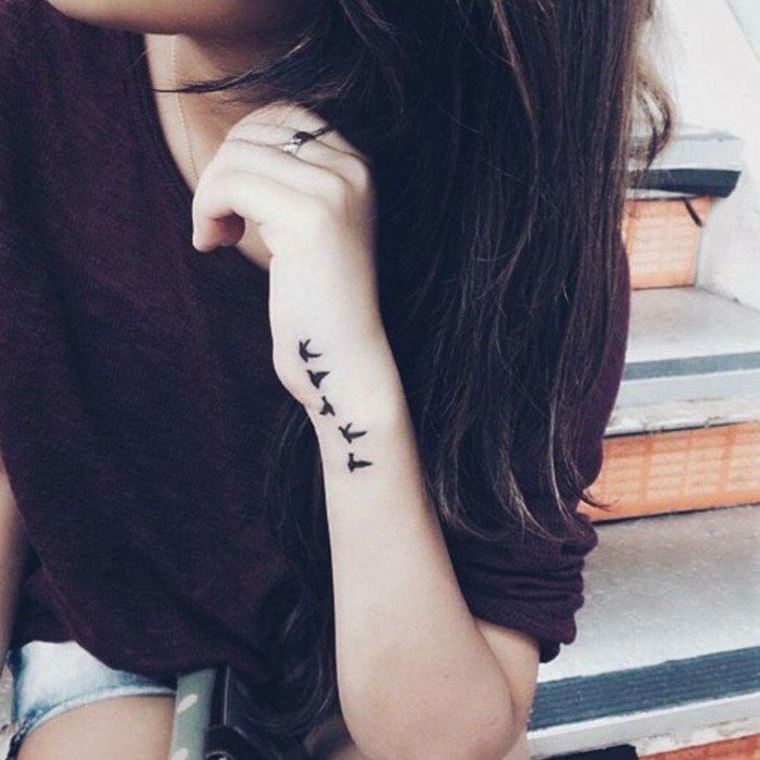 Zápästie tetovanie Bird tetovanie Tetovanie pre ženy