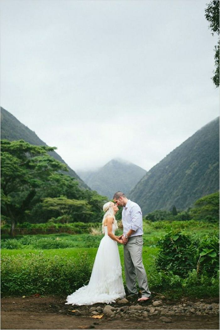 Hawaiian Wedding nowożeńcy Idea
