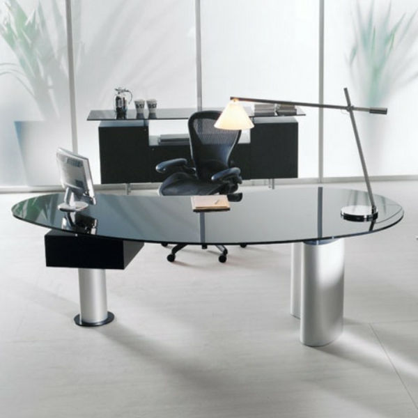 Home Office Equipment Desk av glas