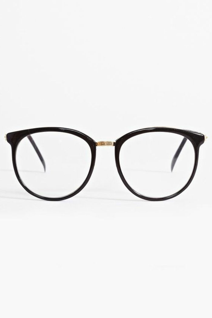 Hipster Glasses-enkel modell i svart