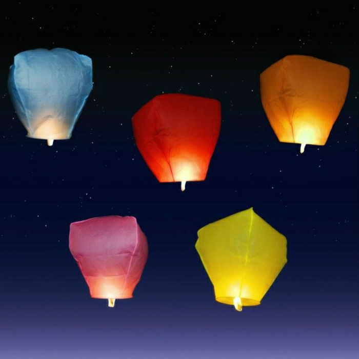 Svadobné Idea dekorácie oslavovať farebné lietajúce lampióny