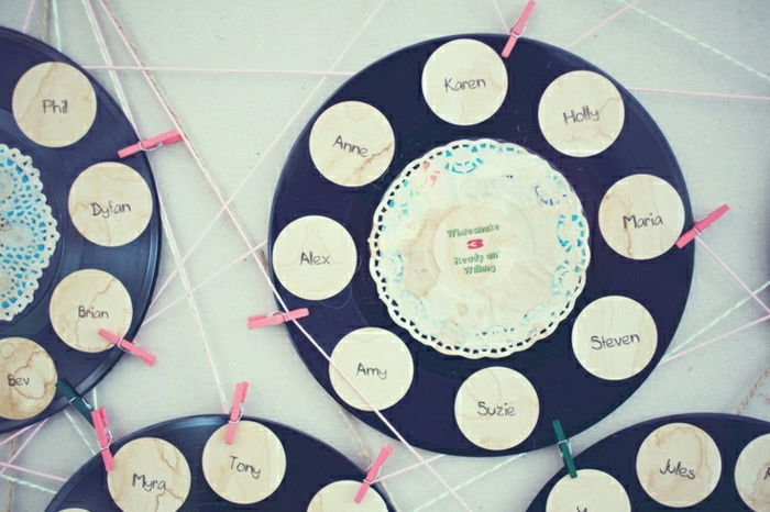 Gościom zaplanować ślub stół dekoracja wymienić na rekordy clothespin