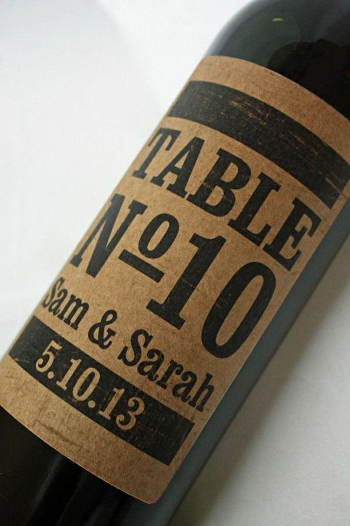 Poroka steklenica za vino vinske etikete-celo-make-romantična ideja